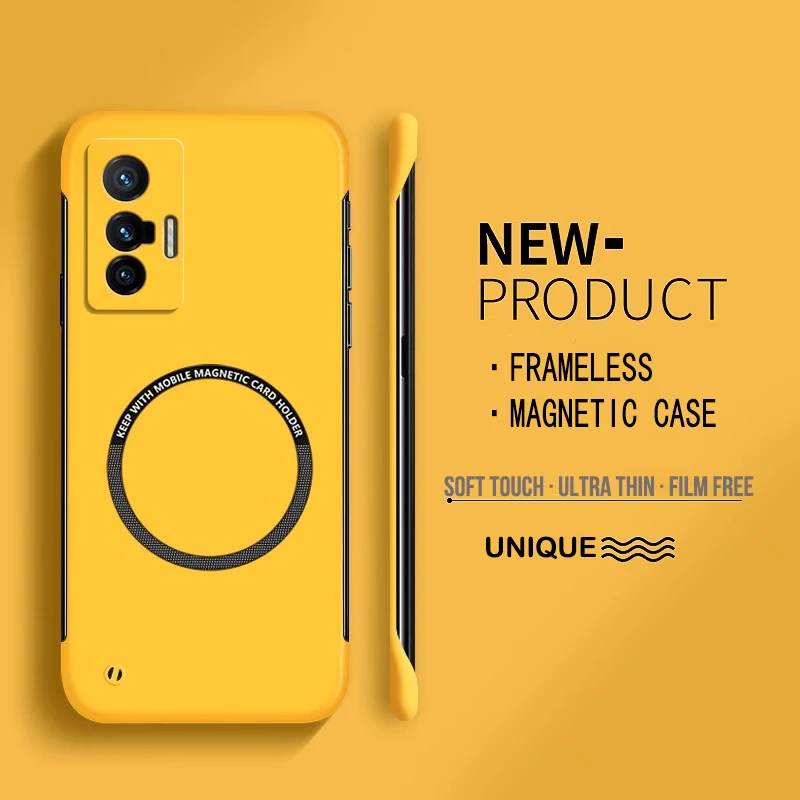 Ultra Thin Frameless Phone Cover - Ultra fino duro pc magnético sem