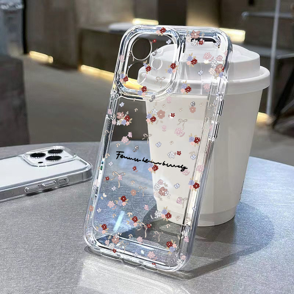 Clear Shockproof Bumper Case - Capa de Celular Mini Flor para