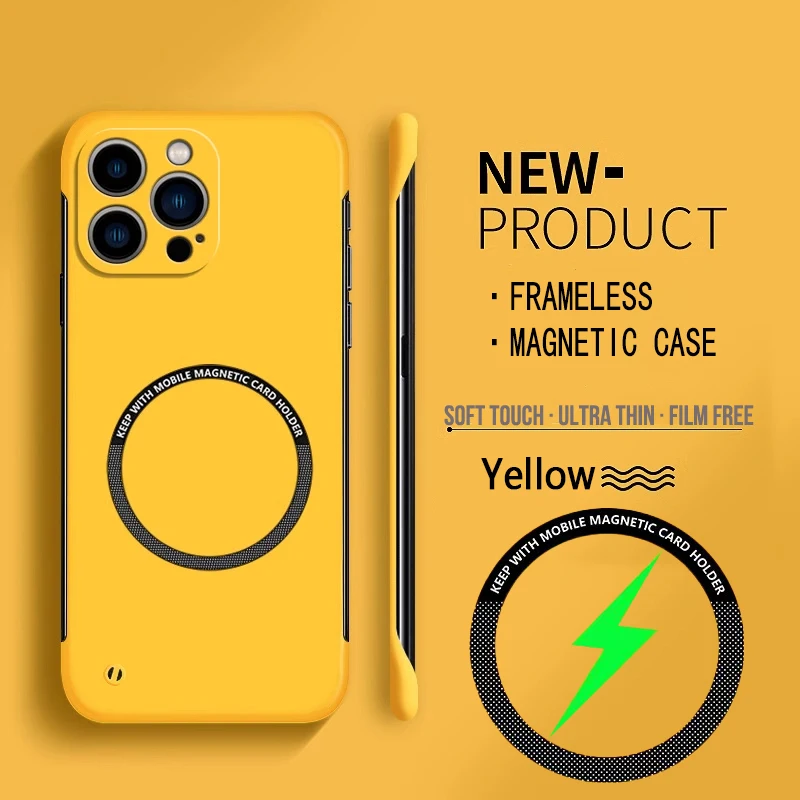 Para magsafe magnético sem mol - Ultra Thin Frameless Phone Cover avaliação e preço