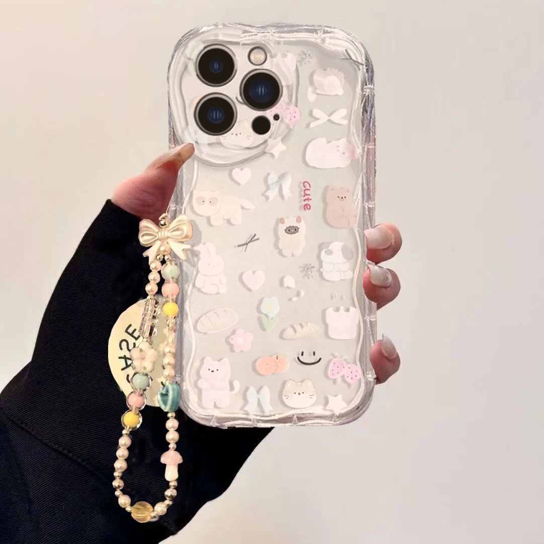 Capa de corrente de pulso com  - Cute Cartoon Wrist Strap Silicone Case avaliação e preço