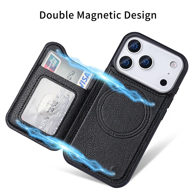 Capa de Telefone com Porta-Car - Leather Wallet Card Holder Phone Cover avaliação e preço