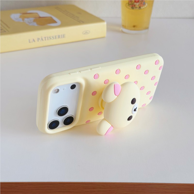 Capa de Silicone 3D Urso Rilak - Cute Cartoon Wrist Strap Silicone Case avaliação e preço