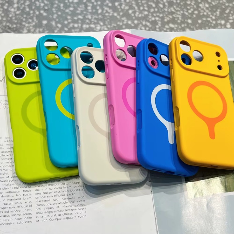 Capa de silicone líquido com í - Liquid Silicone Magnetic Phone Case avaliação e preço