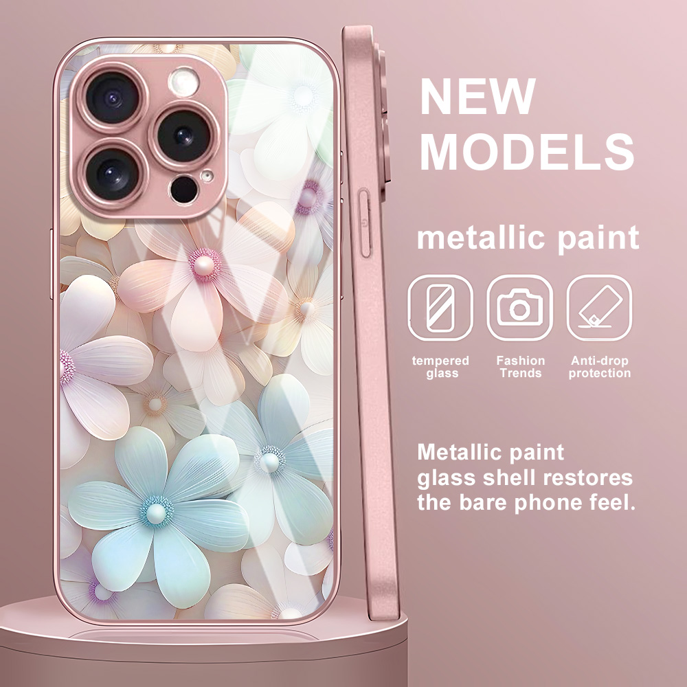 Flower Tempered Glass Case For - Screen Protectors avaliação e preço