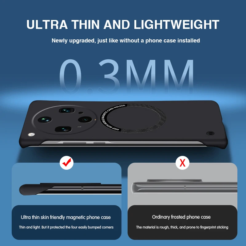 Sem borda fina caso de telefon - Matte Hard Pc Back Case avaliação e preço