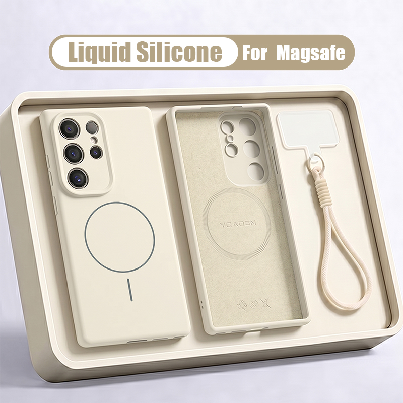Capa de Telefone Magnética de  - Liquid Silicone Magnetic Phone Case avaliação e preço