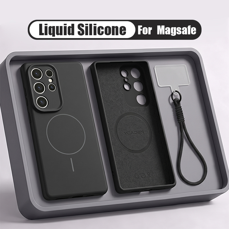 Capa de Telefone Magnética de  - Liquid Silicone Magnetic Phone Case avaliação e preço