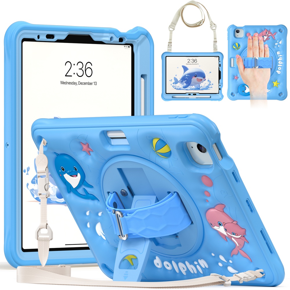 Capa Infantil Fofa para iPad M - Cute Cartoon Wrist Strap Silicone Case avaliação e preço