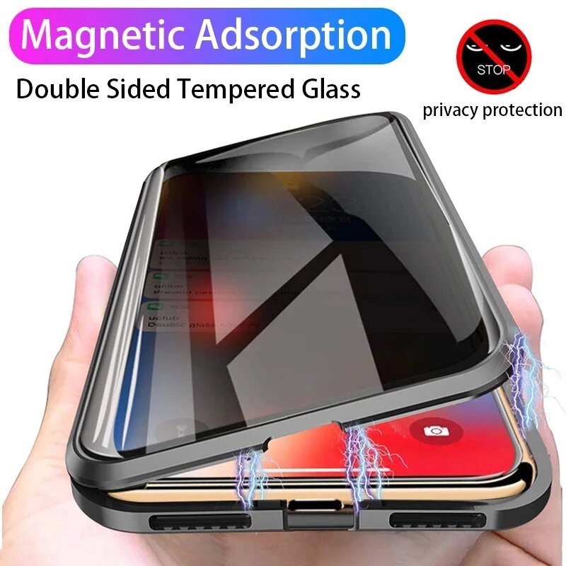 Capa magnética anti-espião par - Anti Spy Privacy Glass Case avaliação e preço