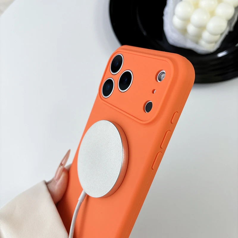 Capa de telefone de silicone l - Liquid Silicone Magnetic Phone Case avaliação e preço